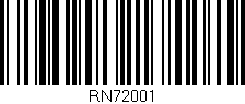 Código de barras (EAN, GTIN, SKU, ISBN): 'RN72001'