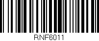 Código de barras (EAN, GTIN, SKU, ISBN): 'RNF6011'