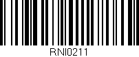 Código de barras (EAN, GTIN, SKU, ISBN): 'RNI0211'