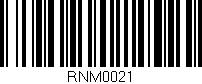 Código de barras (EAN, GTIN, SKU, ISBN): 'RNM0021'