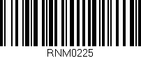 Código de barras (EAN, GTIN, SKU, ISBN): 'RNM0225'