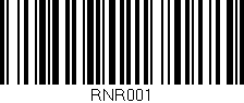 Código de barras (EAN, GTIN, SKU, ISBN): 'RNR001'