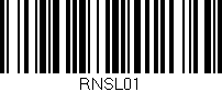 Código de barras (EAN, GTIN, SKU, ISBN): 'RNSL01'