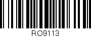 Código de barras (EAN, GTIN, SKU, ISBN): 'RO9113'
