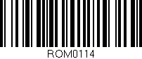 Código de barras (EAN, GTIN, SKU, ISBN): 'ROM0114'