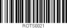 Código de barras (EAN, GTIN, SKU, ISBN): 'ROTS0021'