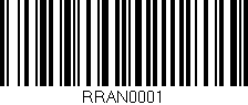 Código de barras (EAN, GTIN, SKU, ISBN): 'RRAN0001'