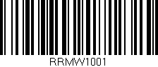 Código de barras (EAN, GTIN, SKU, ISBN): 'RRMW1001'