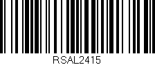 Código de barras (EAN, GTIN, SKU, ISBN): 'RSAL2415'