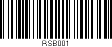 Código de barras (EAN, GTIN, SKU, ISBN): 'RSB001'