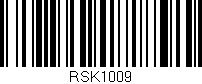 Código de barras (EAN, GTIN, SKU, ISBN): 'RSK1009'