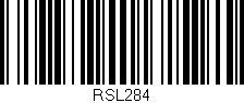 Código de barras (EAN, GTIN, SKU, ISBN): 'RSL284'