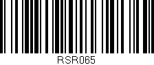 Código de barras (EAN, GTIN, SKU, ISBN): 'RSR065'