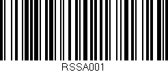 Código de barras (EAN, GTIN, SKU, ISBN): 'RSSA001'