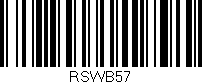 Código de barras (EAN, GTIN, SKU, ISBN): 'RSWB57'