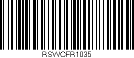 Código de barras (EAN, GTIN, SKU, ISBN): 'RSWCFR1035'