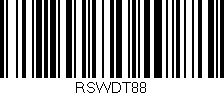 Código de barras (EAN, GTIN, SKU, ISBN): 'RSWDT88'