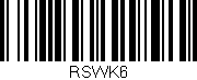 Código de barras (EAN, GTIN, SKU, ISBN): 'RSWK6'