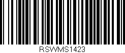 Código de barras (EAN, GTIN, SKU, ISBN): 'RSWMS1423'