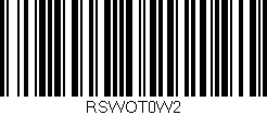 Código de barras (EAN, GTIN, SKU, ISBN): 'RSWOT0W2'