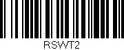 Código de barras (EAN, GTIN, SKU, ISBN): 'RSWT2'