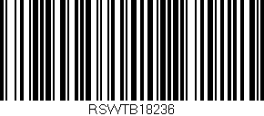 Código de barras (EAN, GTIN, SKU, ISBN): 'RSWTB18236'