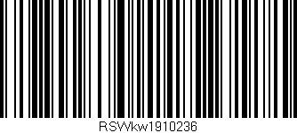 Código de barras (EAN, GTIN, SKU, ISBN): 'RSWkw1910236'