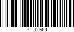 Código de barras (EAN, GTIN, SKU, ISBN): 'RTL00588'