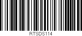 Código de barras (EAN, GTIN, SKU, ISBN): 'RTSDS114'