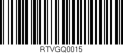 Código de barras (EAN, GTIN, SKU, ISBN): 'RTVGQ0015'