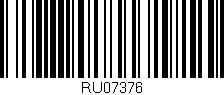 Código de barras (EAN, GTIN, SKU, ISBN): 'RU07376'