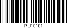 Código de barras (EAN, GTIN, SKU, ISBN): 'RU10181'