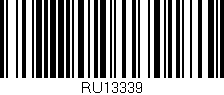 Código de barras (EAN, GTIN, SKU, ISBN): 'RU13339'