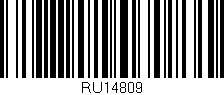 Código de barras (EAN, GTIN, SKU, ISBN): 'RU14809'