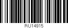 Código de barras (EAN, GTIN, SKU, ISBN): 'RU14915'