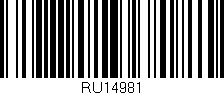 Código de barras (EAN, GTIN, SKU, ISBN): 'RU14981'