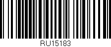 Código de barras (EAN, GTIN, SKU, ISBN): 'RU15183'