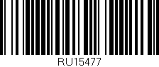 Código de barras (EAN, GTIN, SKU, ISBN): 'RU15477'