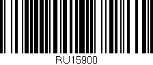 Código de barras (EAN, GTIN, SKU, ISBN): 'RU15900'