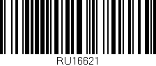 Código de barras (EAN, GTIN, SKU, ISBN): 'RU16621'