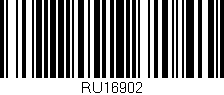 Código de barras (EAN, GTIN, SKU, ISBN): 'RU16902'