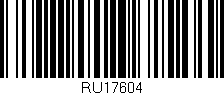 Código de barras (EAN, GTIN, SKU, ISBN): 'RU17604'