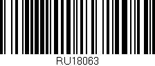 Código de barras (EAN, GTIN, SKU, ISBN): 'RU18063'