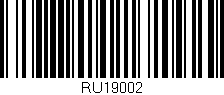 Código de barras (EAN, GTIN, SKU, ISBN): 'RU19002'