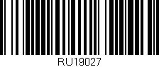 Código de barras (EAN, GTIN, SKU, ISBN): 'RU19027'