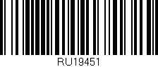 Código de barras (EAN, GTIN, SKU, ISBN): 'RU19451'