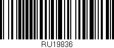 Código de barras (EAN, GTIN, SKU, ISBN): 'RU19836'