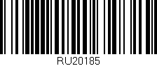 Código de barras (EAN, GTIN, SKU, ISBN): 'RU20185'