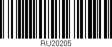 Código de barras (EAN, GTIN, SKU, ISBN): 'RU20205'