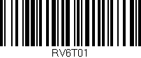 Código de barras (EAN, GTIN, SKU, ISBN): 'RV6T01'